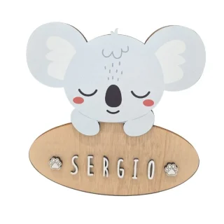 Placa puerta personalizada decorativa Koala