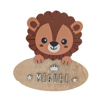 Placa puerta decorativa Leon