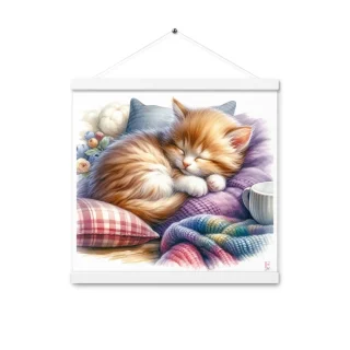 Poster colgador Gatito durmiendo
