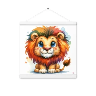 Poster colgador Leon en colores