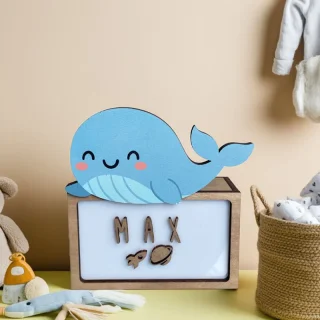 Lampara Infantil Personalizada Ballena