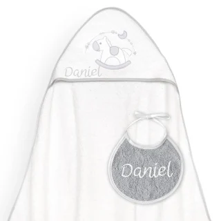 Regalo bebé Capa Baño Babero Caballito