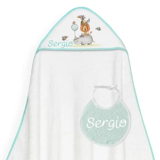 Regalo bebé Capa Baño Babero Selva 2