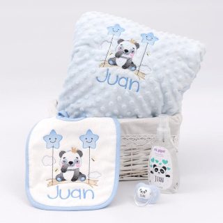 Regalo Bebe Recien Nacido Panda Cesta Nanetes