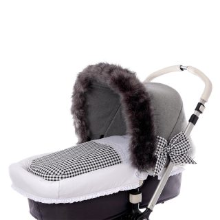 Saco Capazo Bebé a Medida 191 Vichy Negro Bebiti By Nanetes