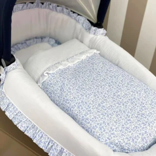 Saco Capazo Florecitas celeste Nanetes