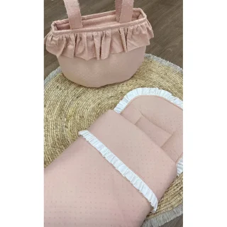 Saco Capazo Plumeti Rosa empolvado Nanetes