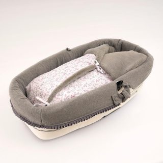 Saco Nana Invierno Bebe Polar 205 Flores Rosa Bebiti by Nanetes