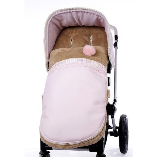 Saco Silla Invierno Paseo Bebé a Medida Polipiel Pompon Bebiti by Nanetes