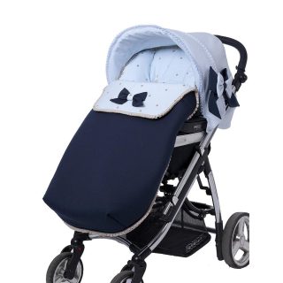 Saco Silla Paseo Bebé a Medida 828 Marino Topos Bebiti by Nanetes