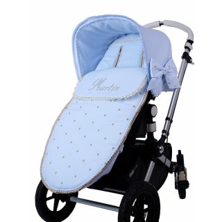 Saco Silla Invierno Paseo Bebé a Medida 828 Topos Nombre Bebiti by Nanetes