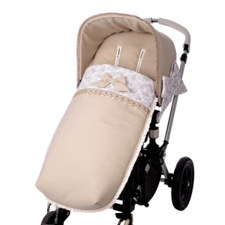 Saco Silla Paseo Bebé a Medida Paño 165 Rosello Flores Bebiti by Nanetes