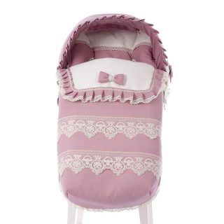 Saco Silla Paseo Bebé a Medida Piqué Maquillaje Puntillas Tul Bebiti by Nanetes