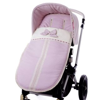 Saco Silla Paseo Bebé a Medida 778 Piqué Puntillas Bebiti by Nanetes
