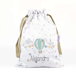Bolsa Tela Niños Personalizada Saquito Globo