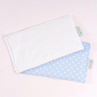 Seca babitas Pack de 2 para Bebé Estampado Estrellas Celeste 8