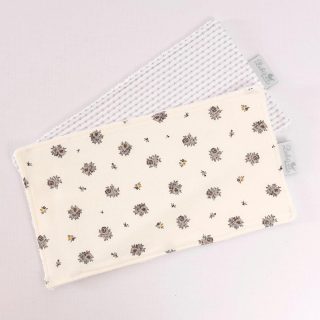 Seca babitas Pack de 2 para Bebé Estampado Flores Gris 4