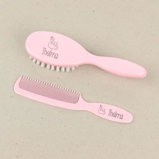 Cepillo y peine personalizados Bebe Cisne