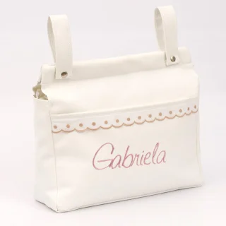 Bolso Panera Carro Bebé Marsella Blanco/Camel