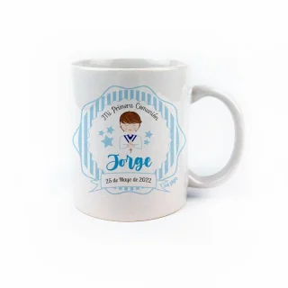 Taza detalle comunión niño