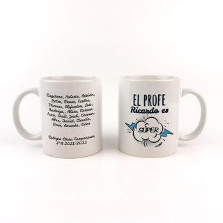 Taza Personalizada profe super azul