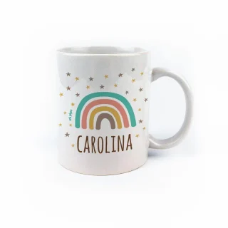 Taza infantil personalizada arco iris Mi Pipo