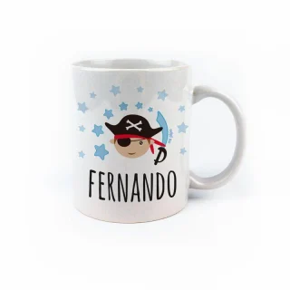 Taza infantil personalizada pirata niño Mi Pipo