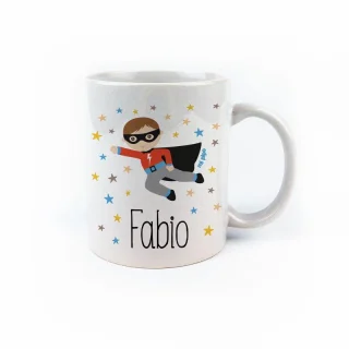 Taza infantil personalizada superhéroe Mi Pipo