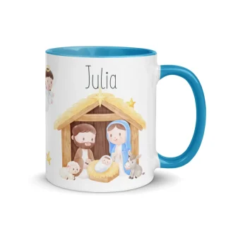 Taza Navideña Personalizada Belen Nanetes
