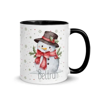 Taza Navidad Personalizada Muñeco Nieve Nanetes