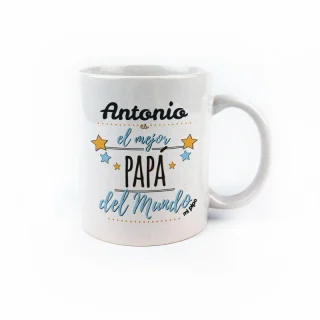 Taza Personalizada Mejor papa del mundo Mi Pipo