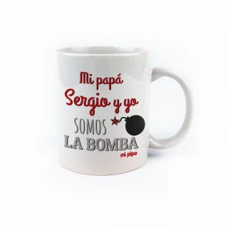 Taza Personalizada Mi papá la Bomba Mi Pipo