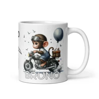 Taza personalizada Monito Motero Nanetes