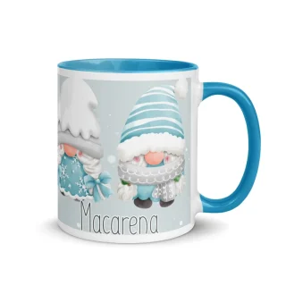 Taza Navidad Personalizada Duendes Azules Nanetes