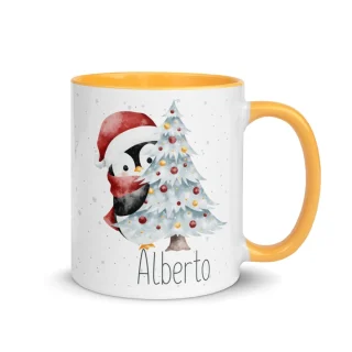 Taza Navidad Personalizada Arbol Pingu Nanetes