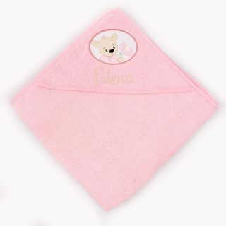 Capa Baño Bebé osita Rosa Nanetes