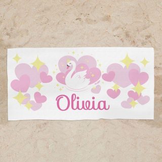 Toalla Ducha Personalizada Infantil Cisne