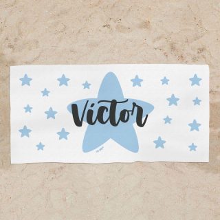 Toalla Ducha Personalizada Estrella Azul