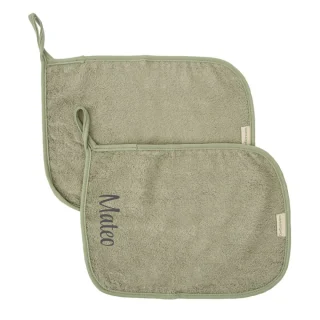 Toalla Guardería pack x2 Verde Nanetes