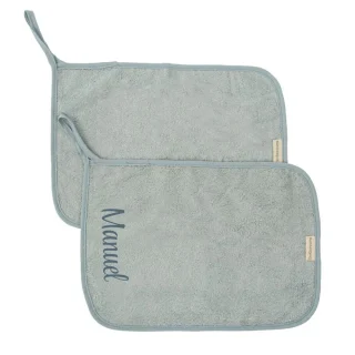 Toalla Guardería pack x2 Azul Nanetes