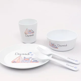 Vajilla Infantil Camping Azul Boann