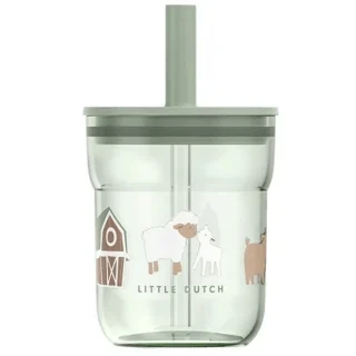 Vaso infantil pajita Granja Little Duch