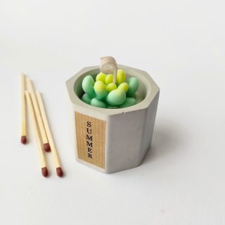 Mini vela en tarro de cemento